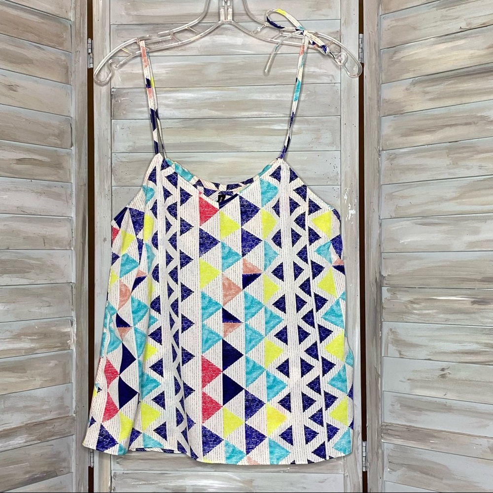 W118 By Walter Baker Top Tribal Triangles Camisole Shoulder Strap Tank top S